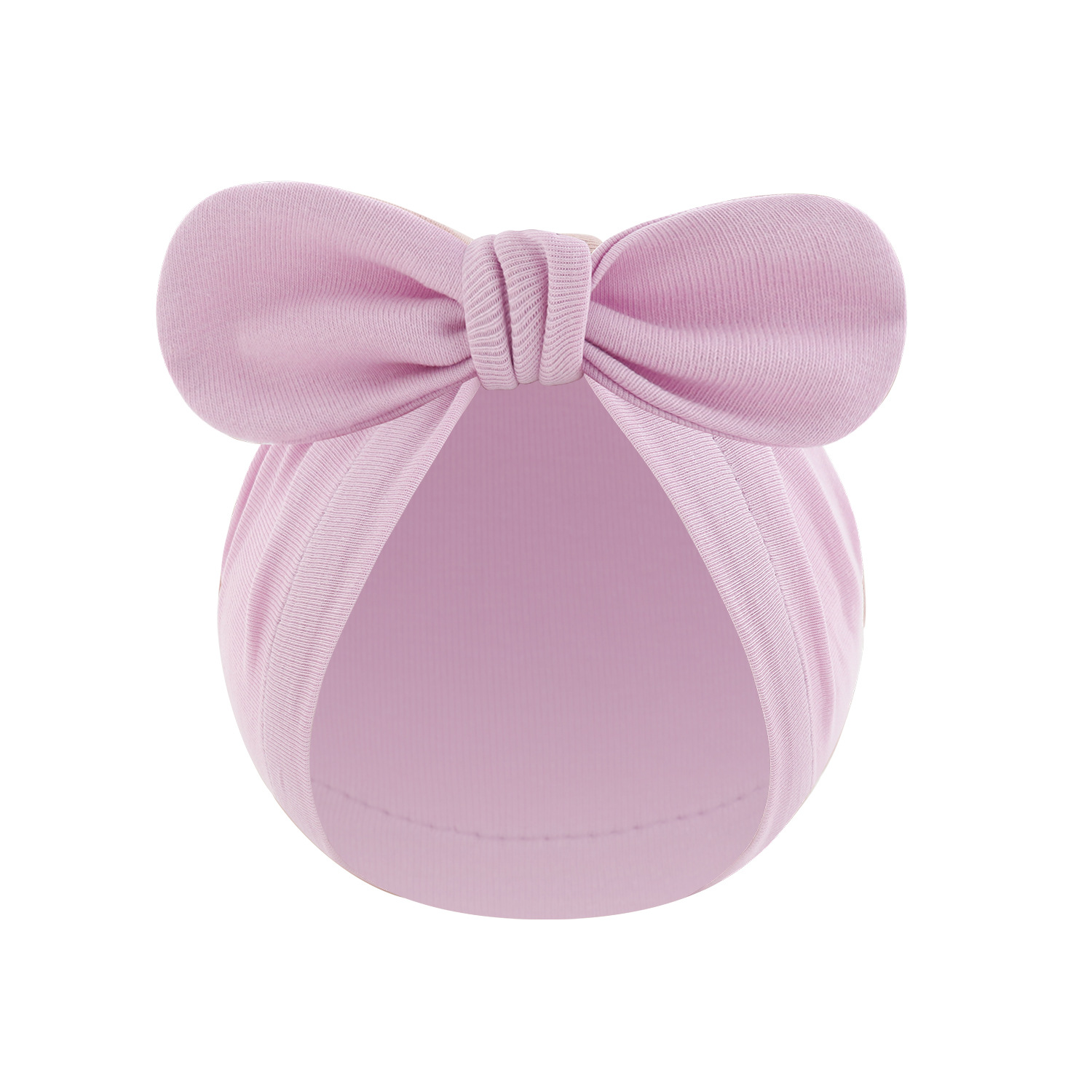Picture of New children's solid color turtle cap baby Indian cap baby ball knotted cap ins Europe and America wholesale rabbit ear cap
