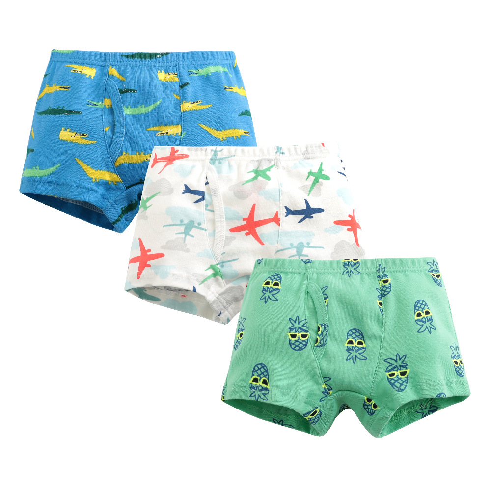 Picture of European and American boys boxer pants threaded cotton children's underwear boys boxer pants baby children's shorts wholesale