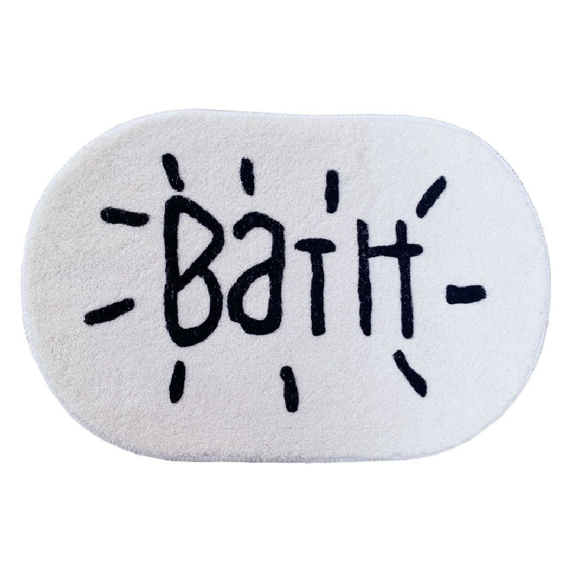 Substitute Nordic Simple Bathroom Door Mat Water Absorbent Toilet Anti-Slip Mat Foot Mat Bedroom Door Carpet