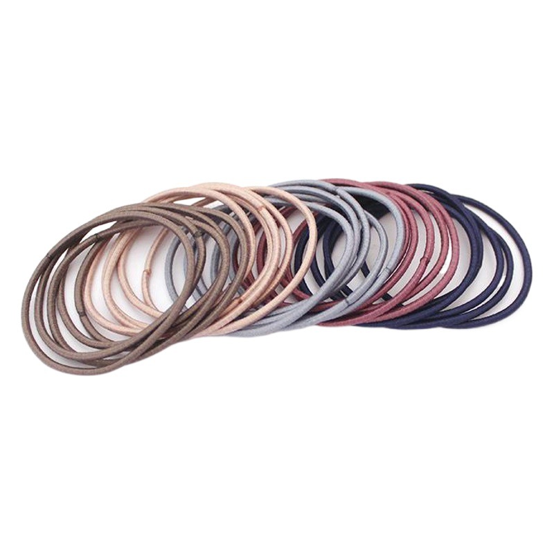 Picture of 100 Pieces/Bag Headband Simple Small Circle Thin Hair Rope Girl's Hair High Elastic Rubber Band Basic Hair Tie Headwear