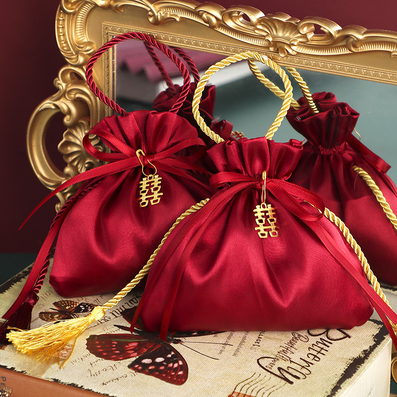 New Wedding Candy Bag Wedding Candy Bag Advanced Sense Baby Gift Box Engagement Accompanying Gift Free Folding Candy Box