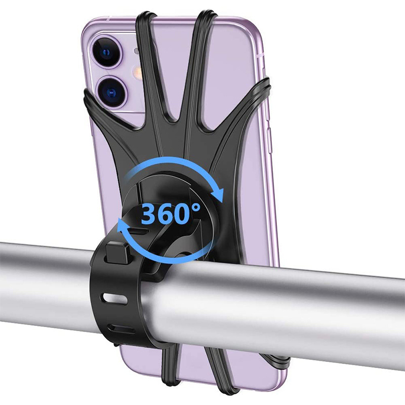 Amazon's Same Bicycle Silicone Mobile Phone Holder [Ultra-Light] 360-Degree Rotatable Mountain Bike Mobile Phone Holder