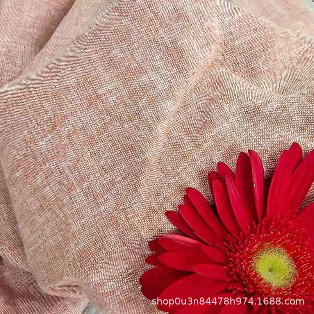 Picture of Pure Linen Enzyme Washed Linen 280CM Pure Linen 14*14 Extra Wide Fabric Yarn-dyed Linen Curtain Fabric