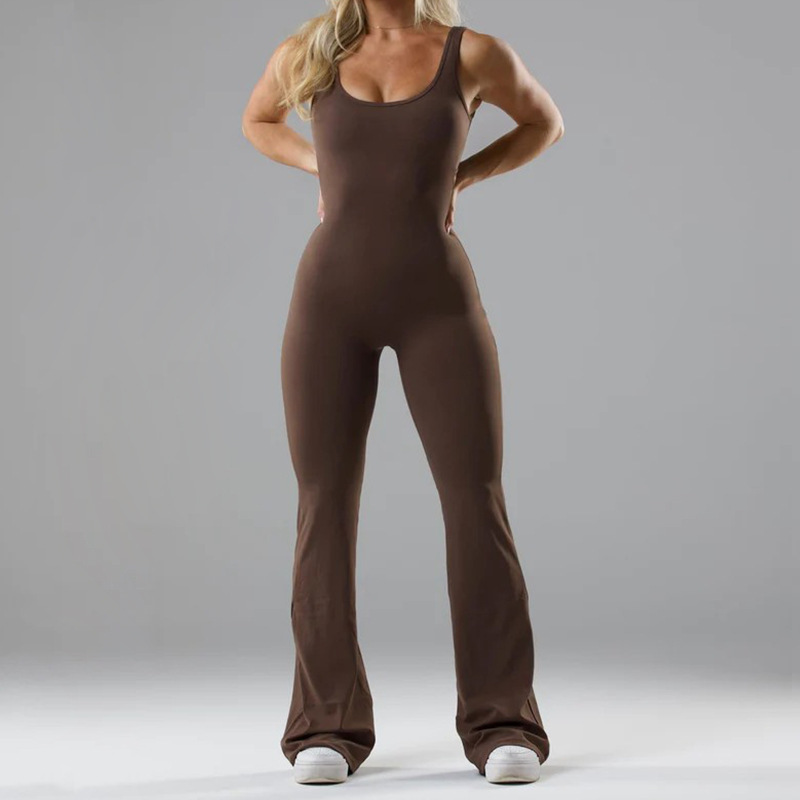 Picture of Fashion tight yoga jumpsuit 2024 casual hollow seamless sports slim fit slim jumpsuit