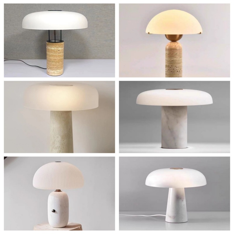 Nordic Post-modern Marble Glass Table Lamp New Creative Simple Designer Model Room Living Room Bedroom Table Lamp