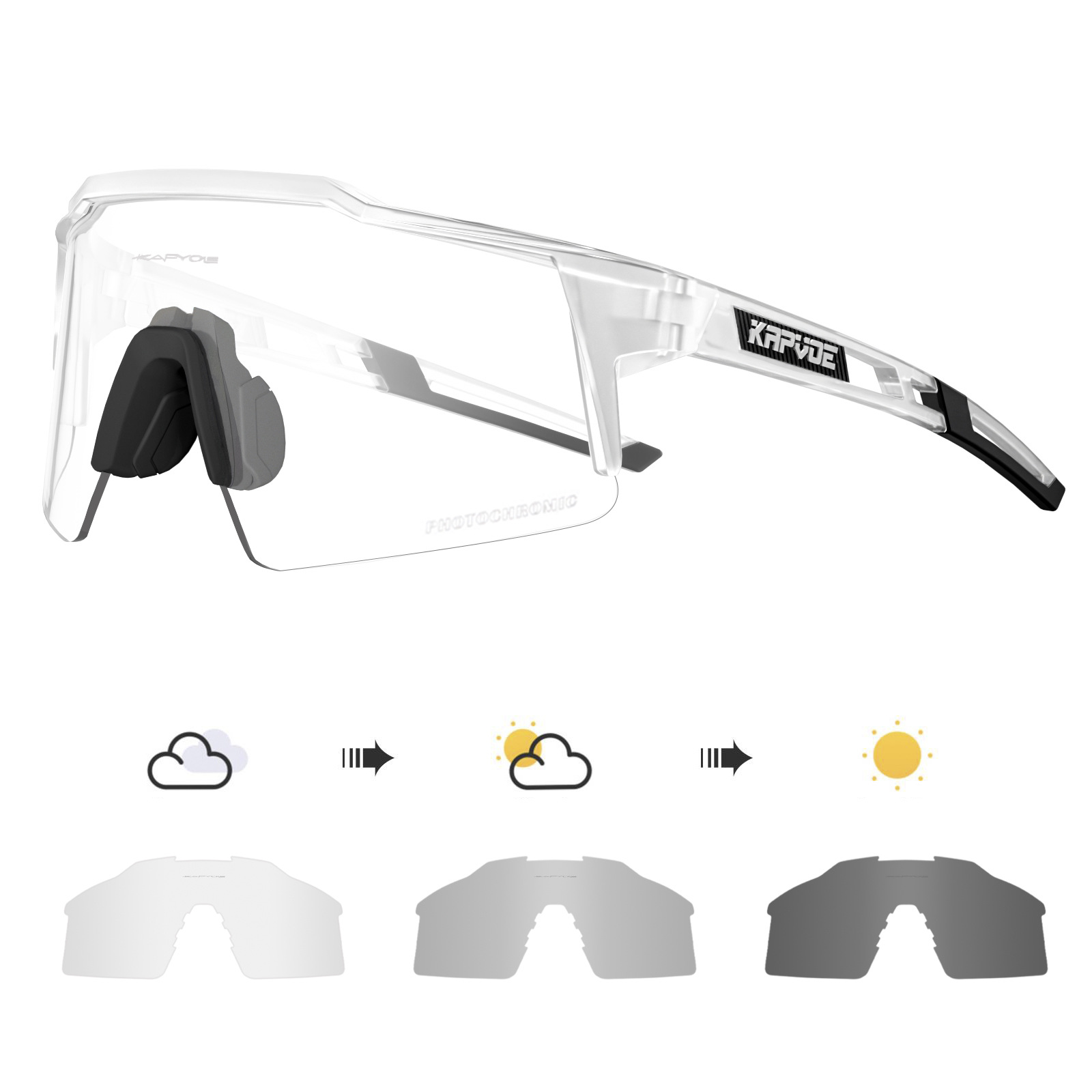 Picture of Kapvoe Cycling Glasses Four-Lens Set Bicycle Windproof Goggles Road Bike