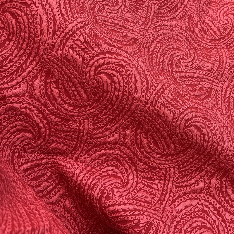 Barley Strip Three-Dimensional Embossed Bubble Jacquard Fabric, Concave and Convex Texture Dress Fabric, Children's Clothing Jacket Jacquard