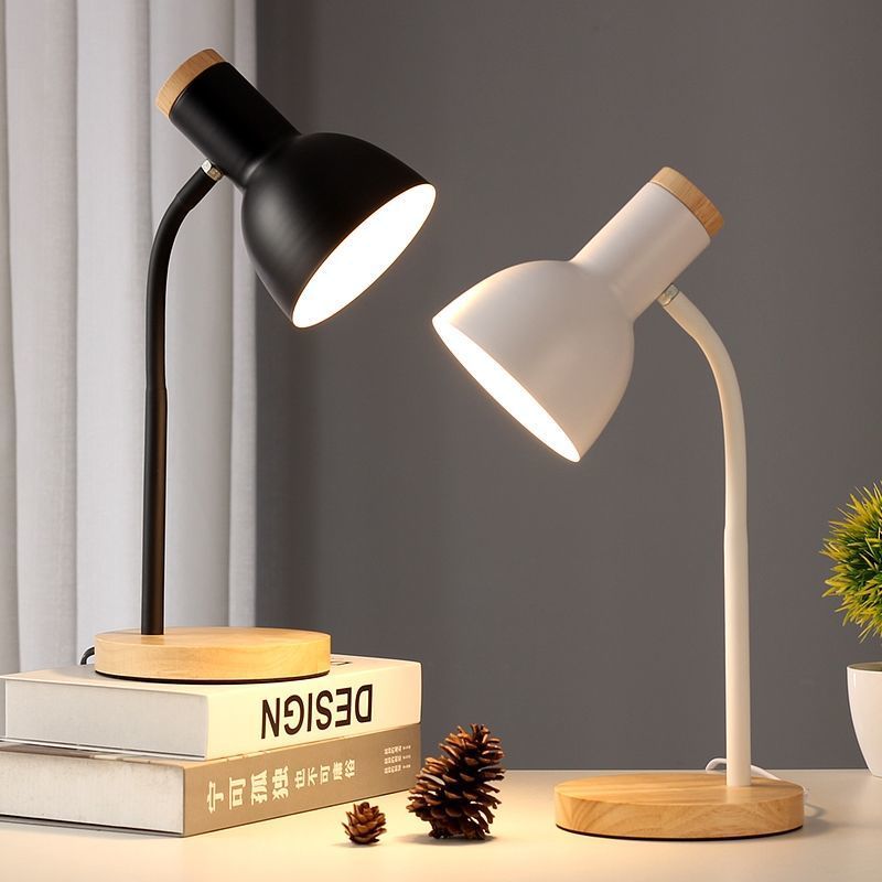 Table Lamp Desk Student Study Dormitory Night Light Simple and Warm Dormitory Plug-In Bedroom Bedside Lamp Cross-Border E-Commerce