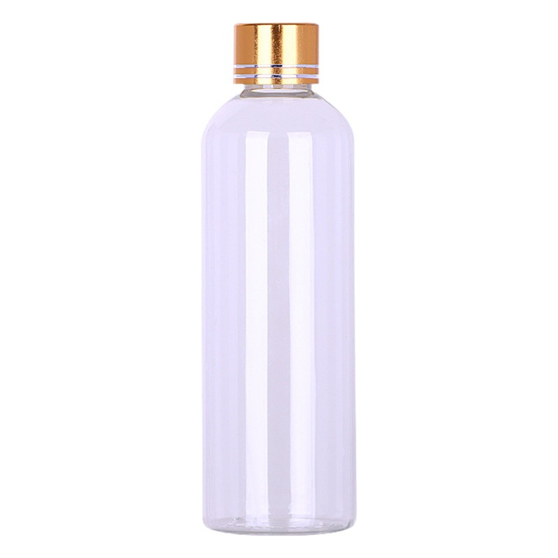 Factory wholesale 10 30 50/100ml gold lid plastic bottle transparent sub-bottle pet small mouth sample bottle