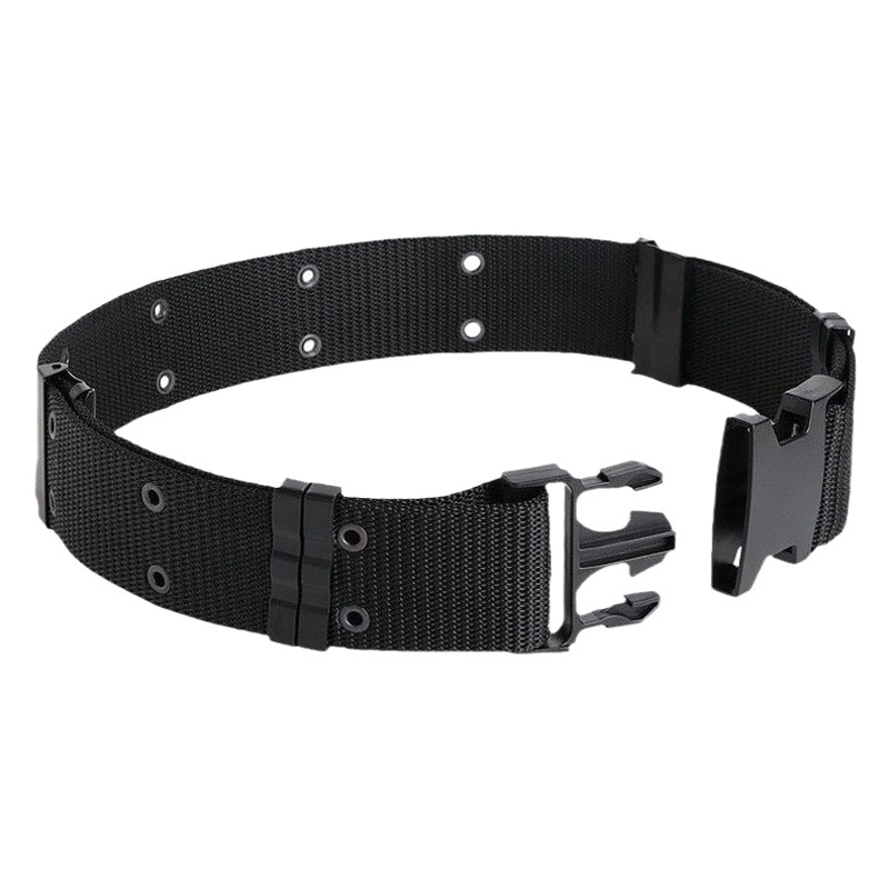 Black Training Outer Belt Tactical Belt Woven Outer Belt Male Military Fan Outdoor Long and Short Adjustable Length Nylon