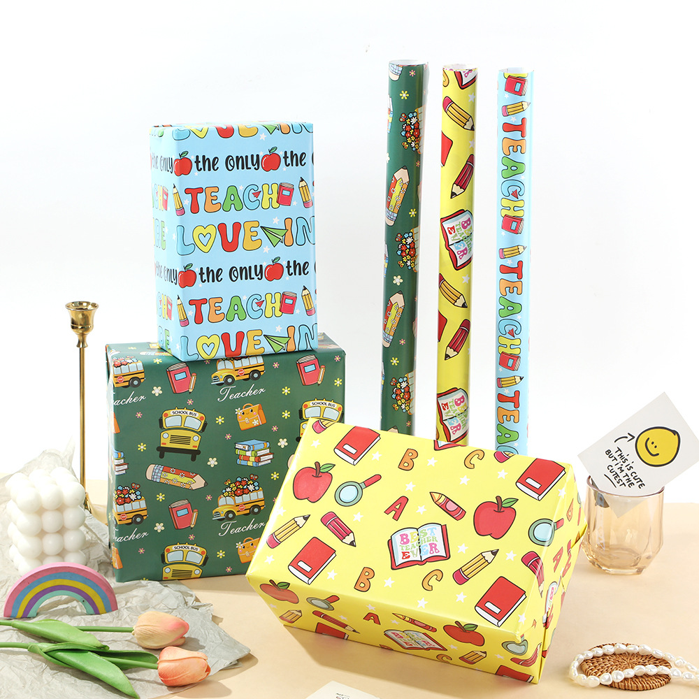Xie Shi Zhou gift decoration wrapping paper birthday party gift box color letter outer wrapping paper