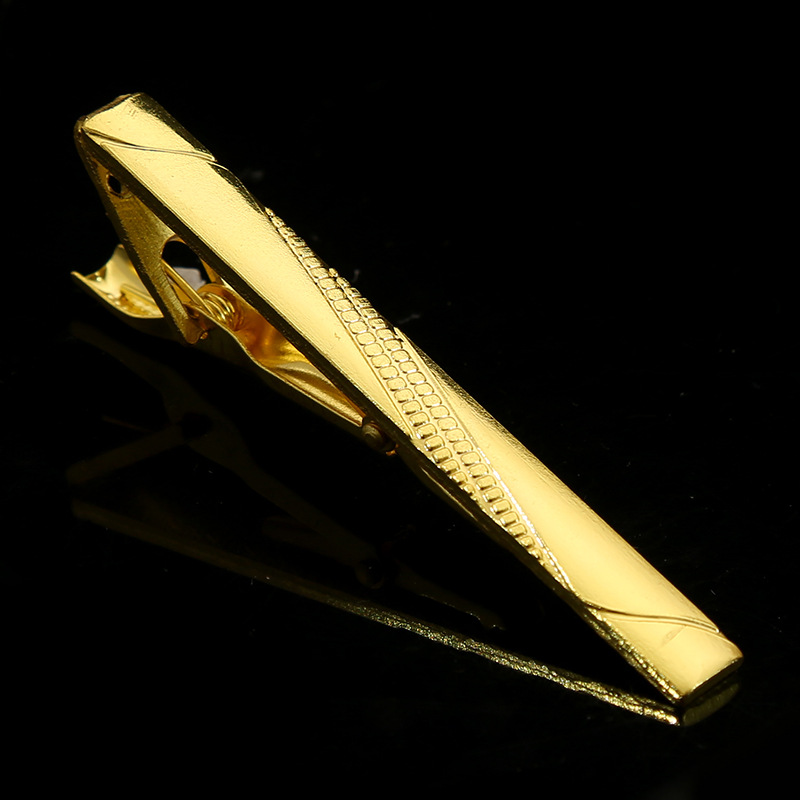 Picture of Men's fashion business simple trendy pure metal tie clip geometric high-end men's personalized suit accessories collar clip
