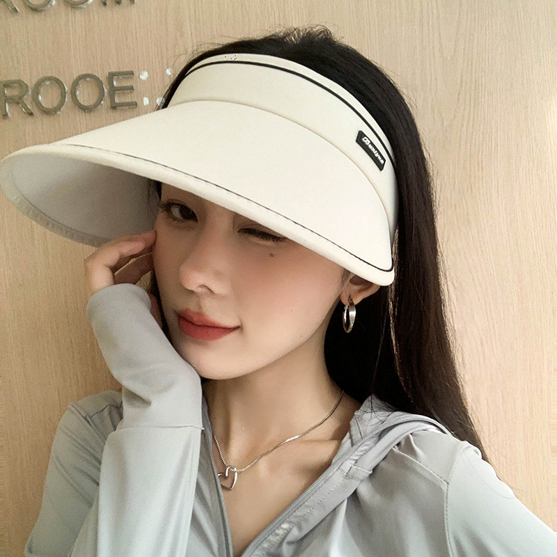 Picture of Sun hat foldable sun hat outdoor riding Women's Big brim empty top cycling sun protection fisherman sun hat
