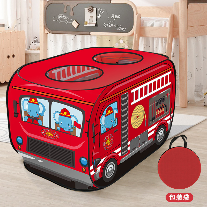 Picture of Children's cartoon bus indoor tent automatic pop-up skylight tent outdoor picnic toy Interactive Game House