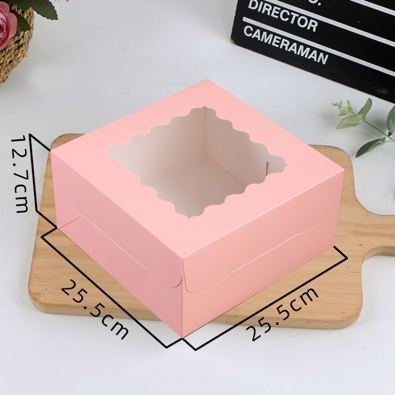 6-inch 8-inch window transparent birthday cake box Basque cake packaging box dessert mousse packing box
