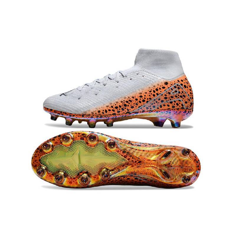 Hot Cross-border High-top Football Shoes Men's Assassin 16-generation New AG Nail Air Cushion Fully Knitted Waterproof Champions League Pair Available for Sale