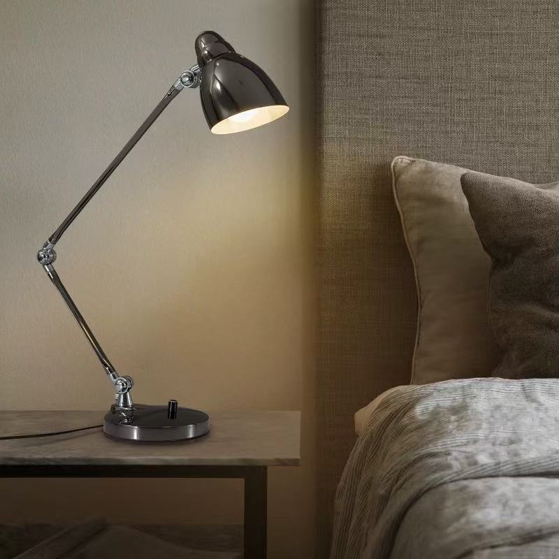 Scandinavian Casual Long Arm Folding Metal Eye Protection Table Lamp Office Study Reading Intelligent Control Control Bedside Table