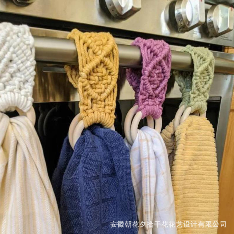 Picture of Cross-border E-commerce Hand-woven Towel Hanging Ring Decorative Tapestry Towel Rack Decorative Boutique Hanging Nordic Style