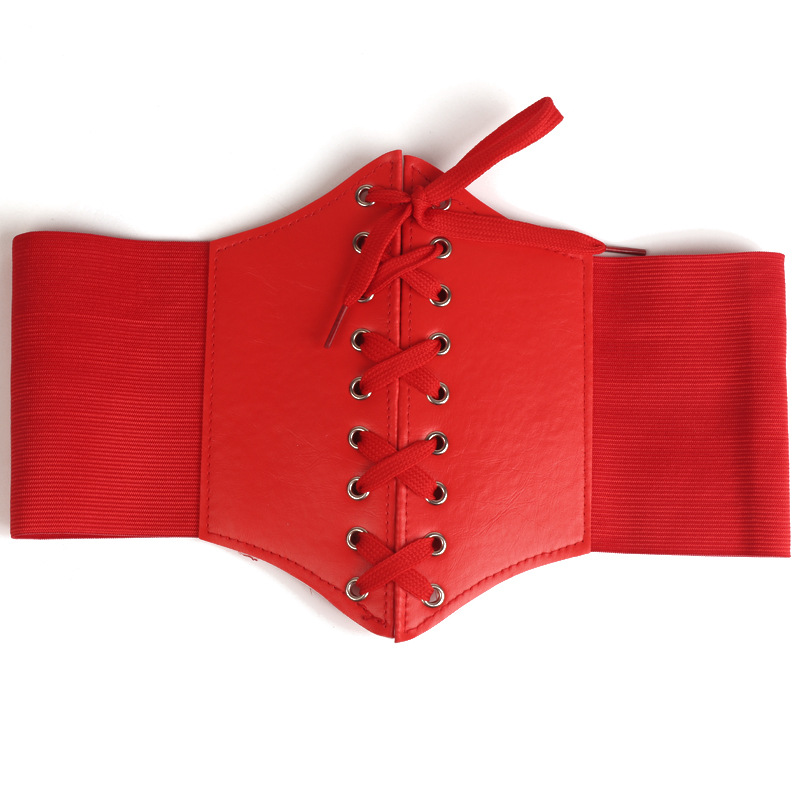 Picture of Korean Women's Girdle Waistband Outer Wear with Skirt Decoration Elastic Wide Belt Women's Versatile Manufacturer High-End Palace Style