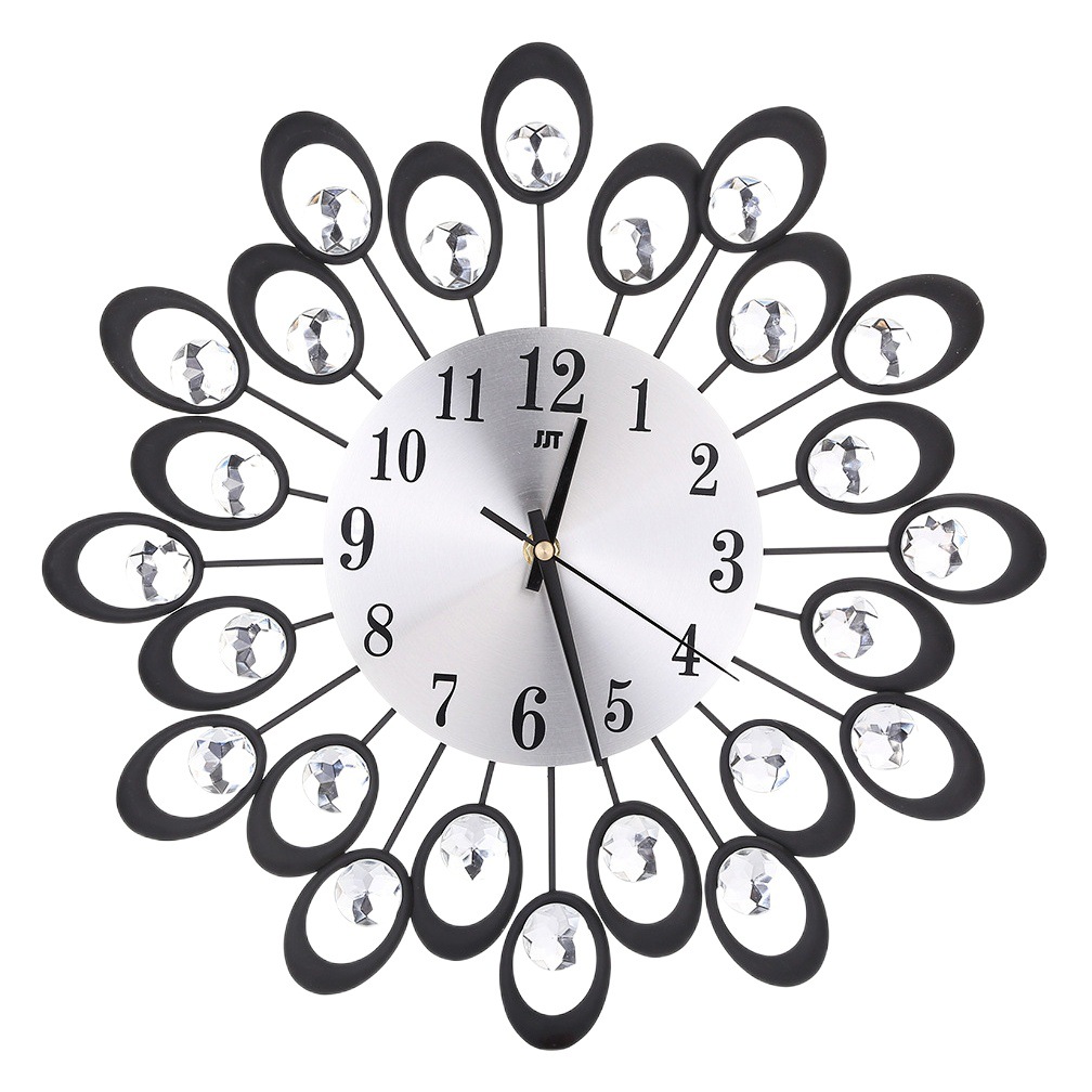Amazon cross-border dedicated iron wall clock European fashion clock living room simple creative clock quartz clock wholesale