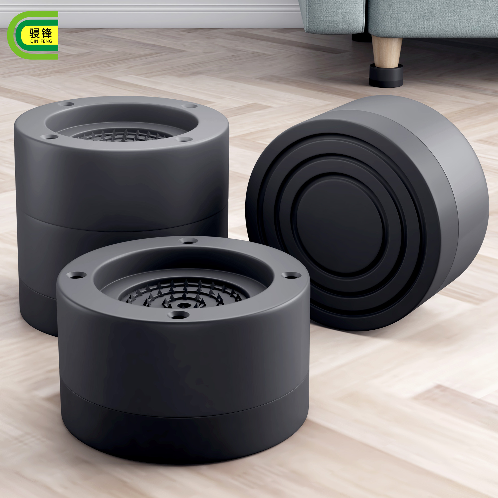 Picture of Washing machine base frame non-slip increased fixed shockproof shock absorption waterproof pulsator drum refrigerator universal foot mat wholesale