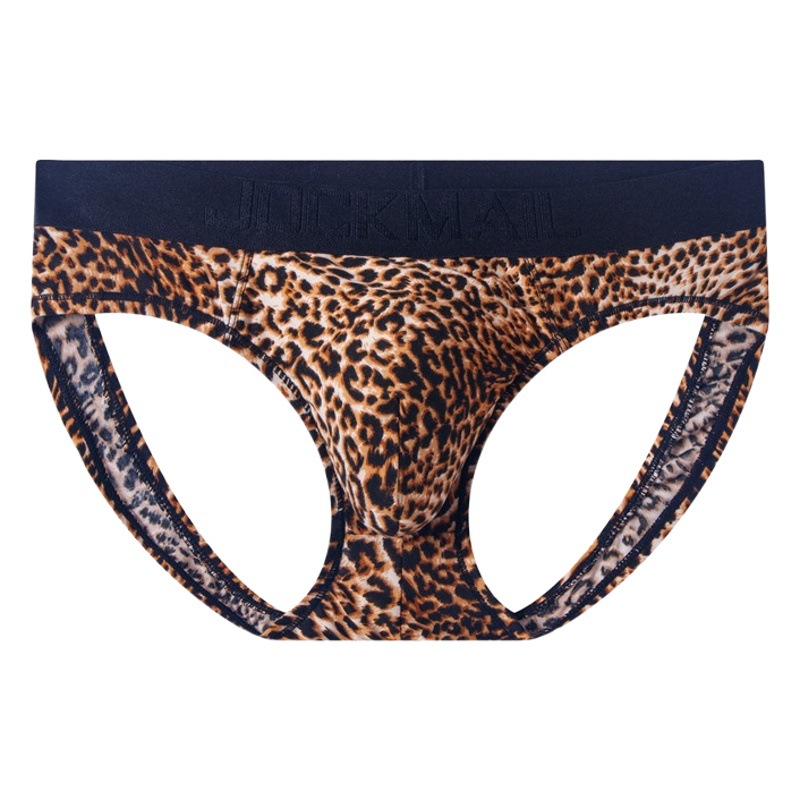 JOCKMAIL Men's Underwear Men's Briefs Sexy Leopard-Print Snake-Print Hip Double-Ding Bikini