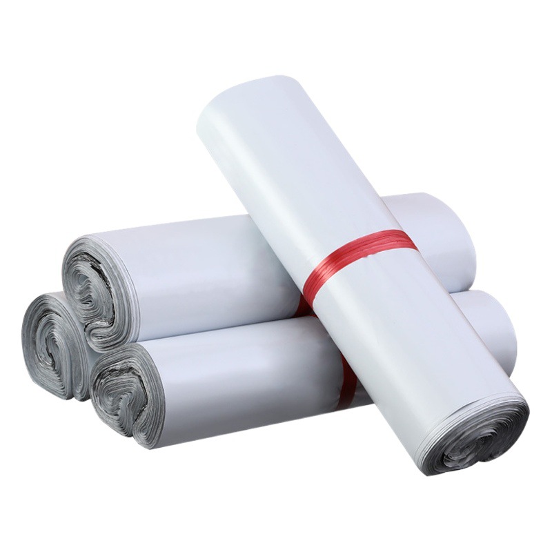 White Express Bag Thickeneded Packaging Bag New Material Logistics Bag Clothing Waterproof Package Destruction Packaging Bag Customization