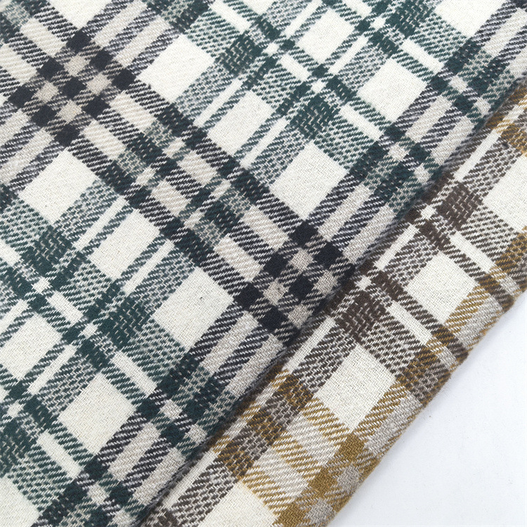 Thickened yarn-dyed twill cotton flannel plaid fabric for men and women, shirts, cotton jackets, jackets, shoes, hats, fabric, in stock, new arrival