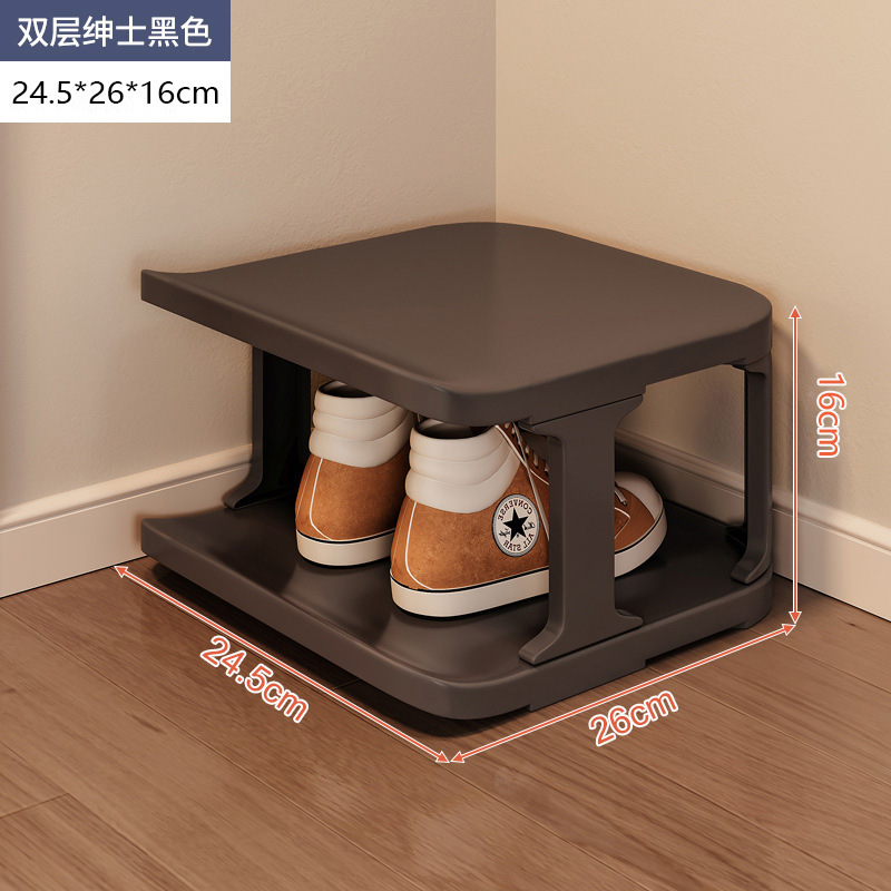 Picture of Simple Dust-proof Small Shoe Rack at Dormitory Door Household Multi-layer Space-saving Installation-free Storage Shoe Cabinet