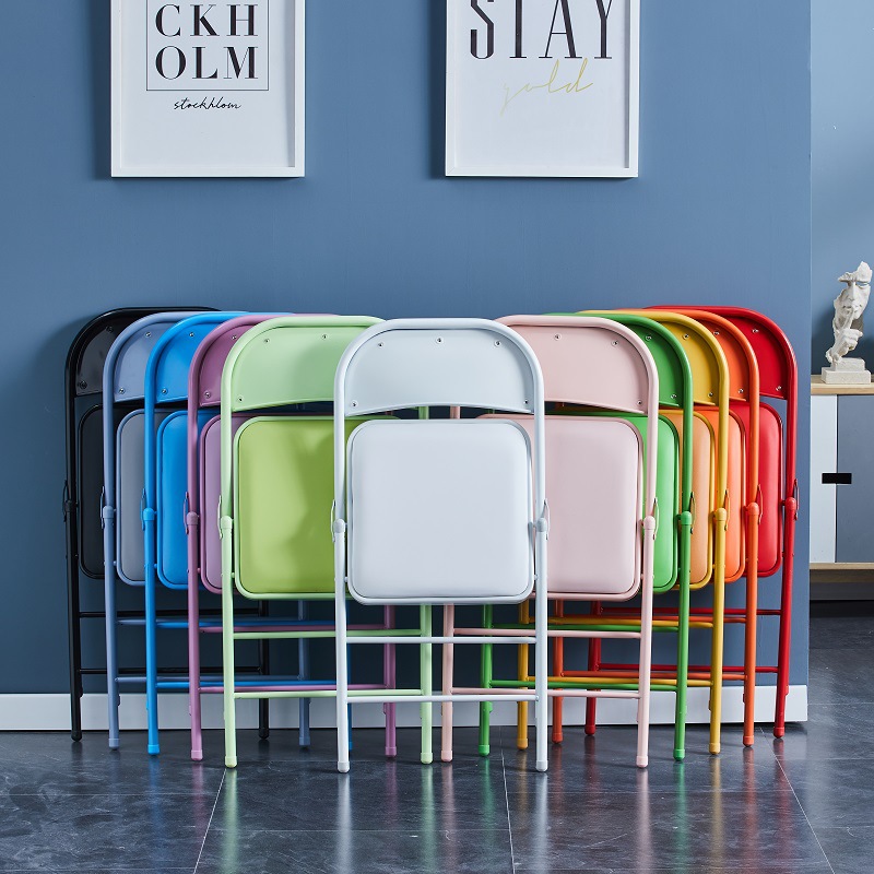 Household Foldableing Chair Simple Stool Back Chair Portable Office Chair Conference Chair Dormitory Chair Dining Chair Computer Chair