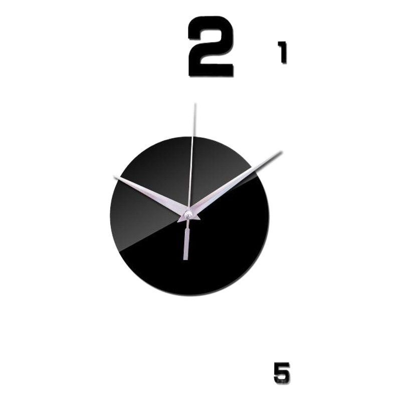 Acrylic Mirror Creative Wall Sticker Clock Fashion Home Wall Clock Bedroom Living Room Background Wall Sticker DIY Wall Clock
