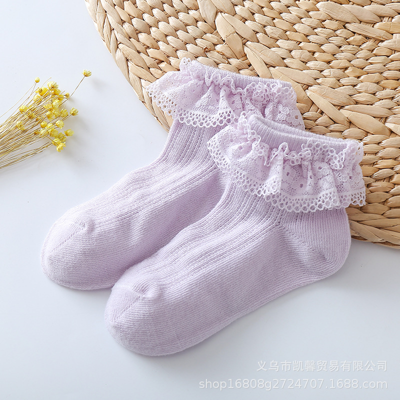 Picture of New Children's Lace Socks Spring and Summer Baby's Mesh Children's Socks Girls Lace Dance Socks Korean Fashionable Women's Socks