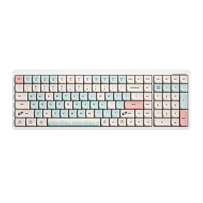 Picture of 105-Key Girls' High-Looking Wireless Mechanical Keyboard with Good Words, Short-Axis Bluetooth Computer Keyboard for Office Use