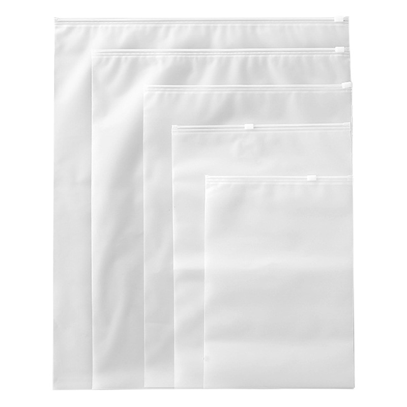 Transparent Frosted Garment Zipper Bag PE Plastic Ziplock Bag Bra Socks Frosted Bag Underwear Clothes Packaging Bag