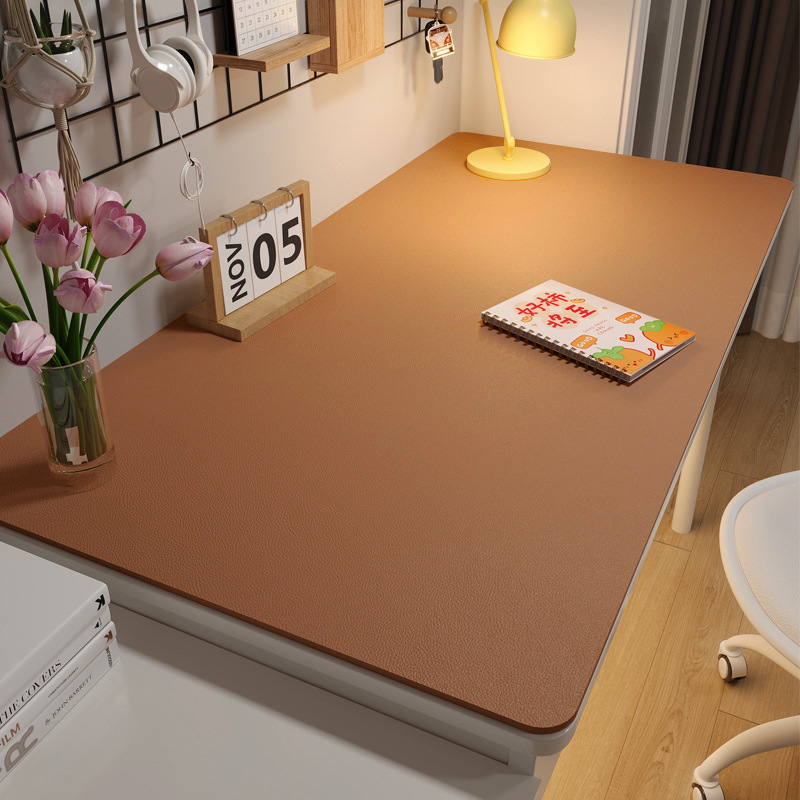 Picture of Environmentally Friendly Eye Protection Desk Mat Student Leather Pure Color Coffee Table Mat Oil-Proof Table Cloth Learning Computer Desk Mat Non-Slip