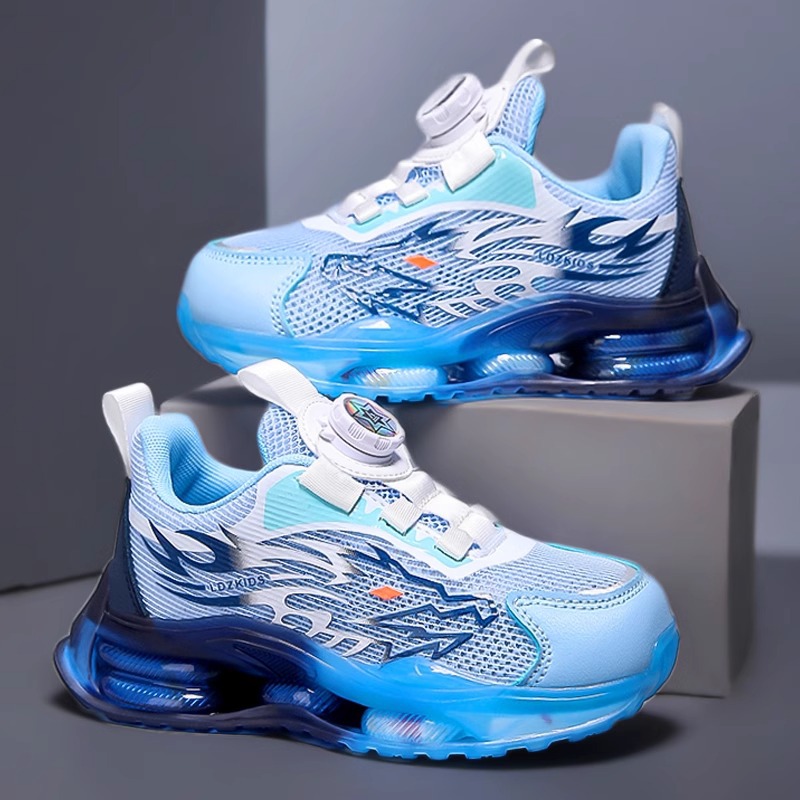 Boys' Shoes Spring Mesh Breathable Mesh Shoes 2025 New Children's Soft Bottom Air Cushion Sports Basketball Shoes Running Trendy