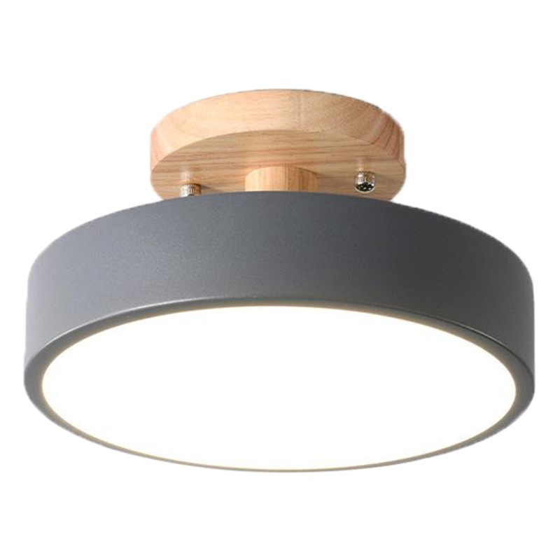Modern Simple Round Macaron Ceiling Lamp Household Cloakroom Living Room Aisle Lamp Study Bedroom Ceiling Lamp