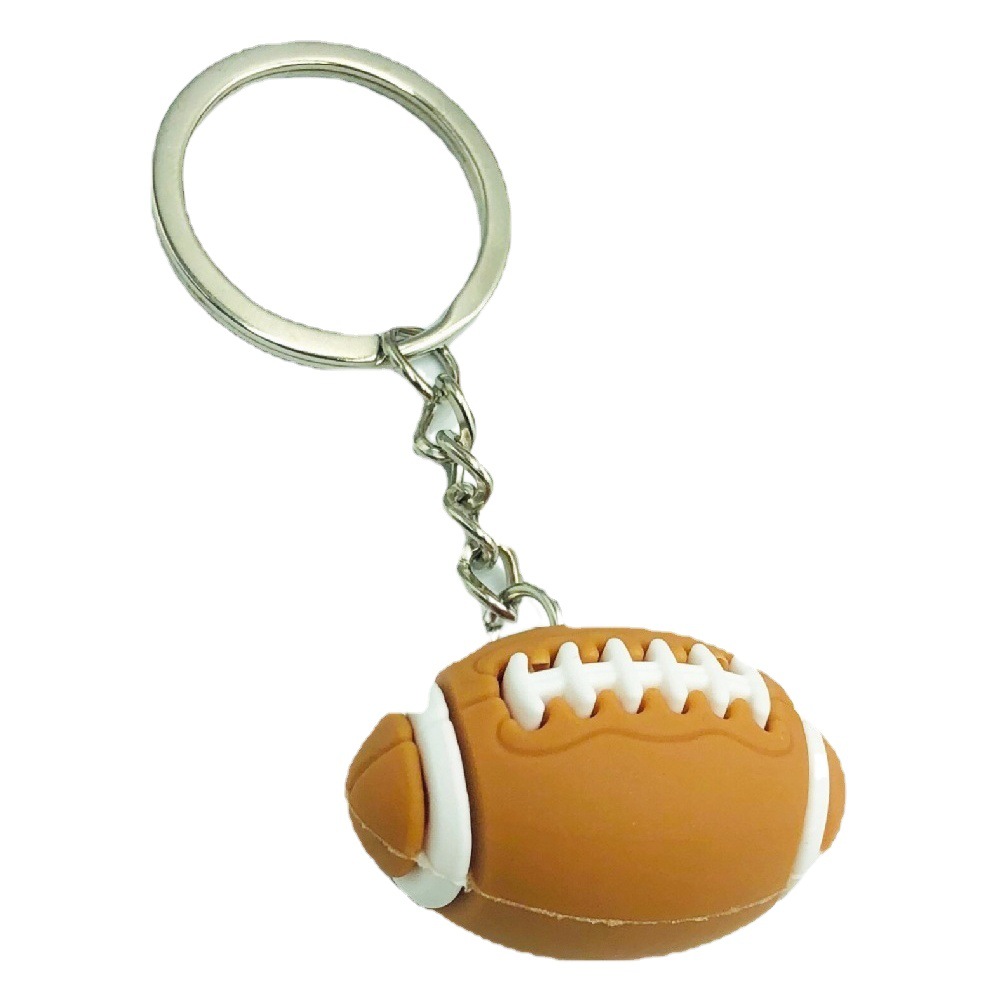 Mini PVC simulation Football basketball football baseball key chain pendant sports ornaments small gift