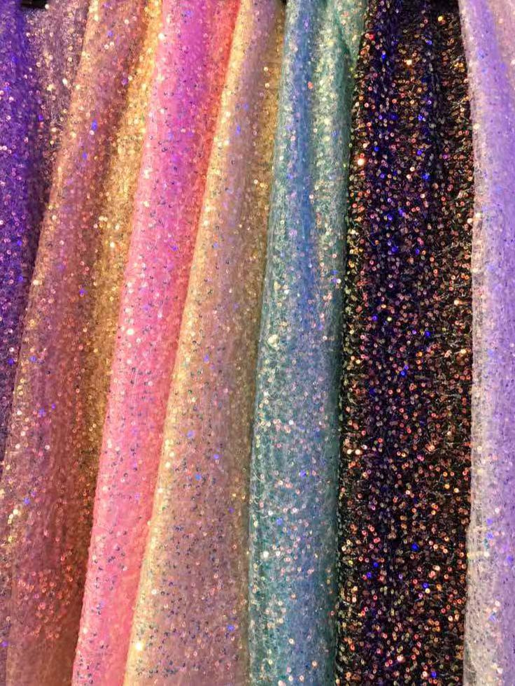 Picture of 3mm partial hole double mesh gold and silver silk gradient sequin embroidered fabric sequin fabric fashion women's children's clothing accessories