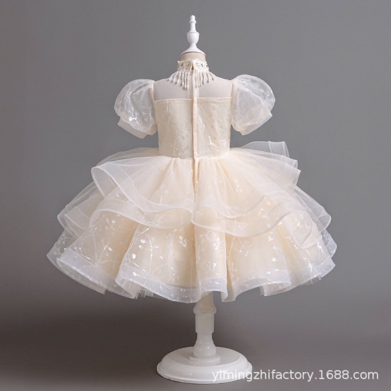 Picture of Amazon foreign trade girl dress model catwalk costume host costume unkempt dress children's princess dress