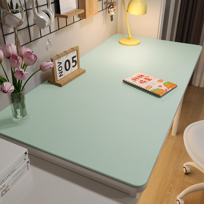 Picture of Environmentally Friendly Eye Protection Desk Mat Student Leather Pure Color Coffee Table Mat Oil-Proof Table Cloth Learning Computer Desk Mat Non-Slip