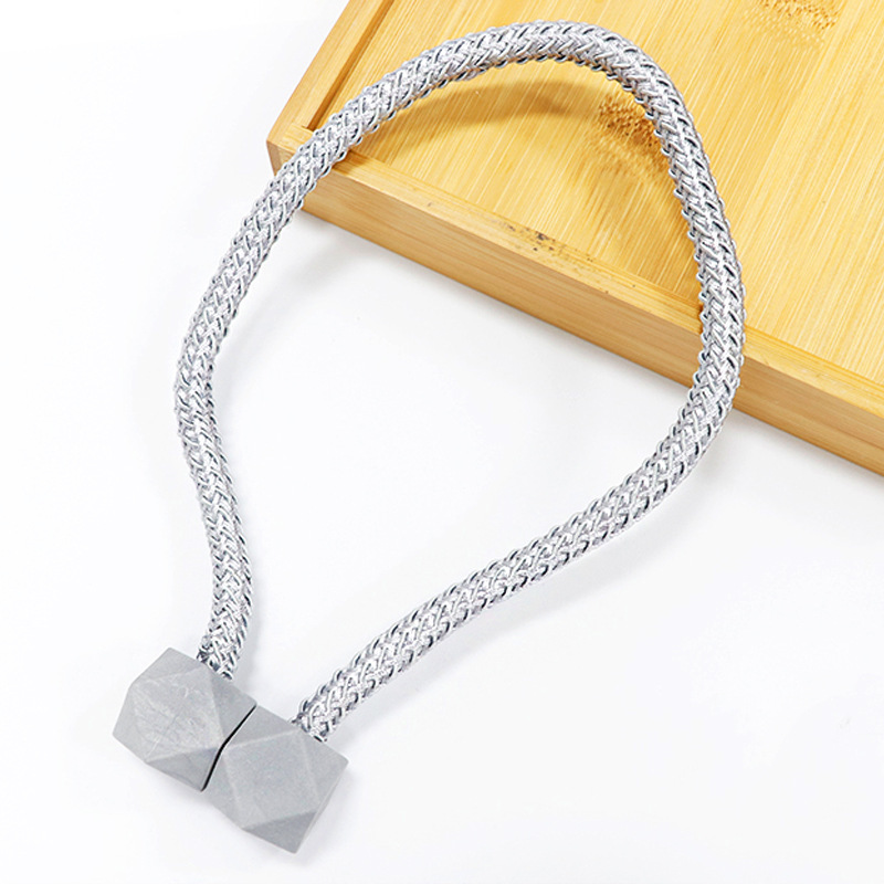 Picture of Cross-border Wholesale Creative Rubik's Cube Magnetic Buckle Punch-free Pair Pack Simple Curtain Buckle Tying Rope Accessories Curtain Strap
