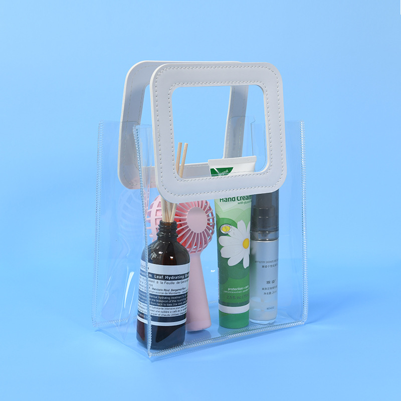 Accompanying gift wedding candy laser bag pvc colorful transparent handbag plastic packaging bag source factory