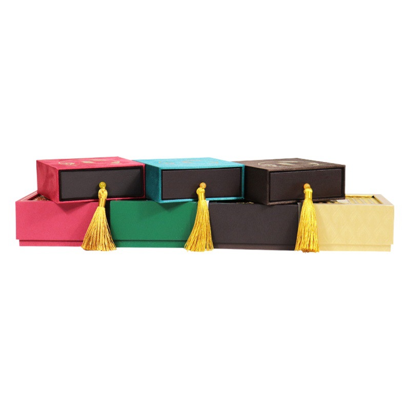 Drawer-style heritage jewelry box tassel ancient gold bracelet pendant packing box ancient style Jade storage gift box
