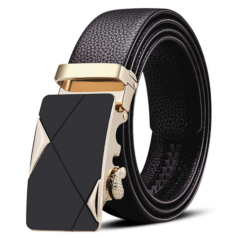 Picture of Men's belt automatic buckle litchi pattern belt business gift online shop clothing accessories gift pants belt factory wholesale