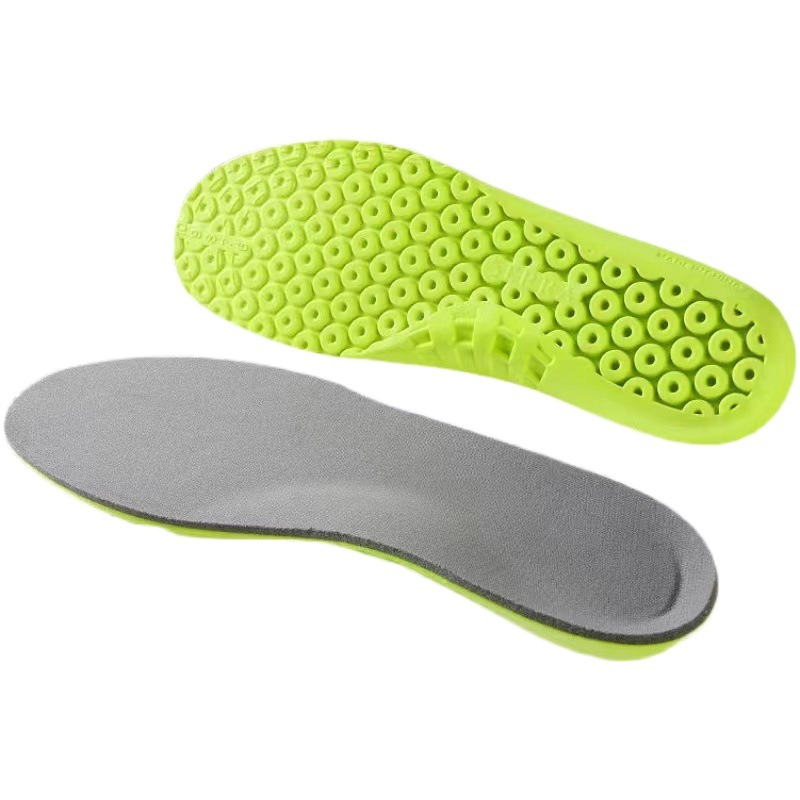 New High Elastic Shock Absorption Sports Insoles Men's Breathable Sweat Absorbing Deodorant Foot Pain Running Latex Women's Super Soft Bottom Feeling
