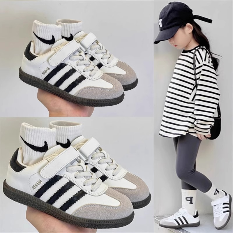 Trendy Girls' Moral Training Shoes, 2025 Spring/Autumn New Boys' Shoes, Korean Style Children's Breathable Baby White Sneakers