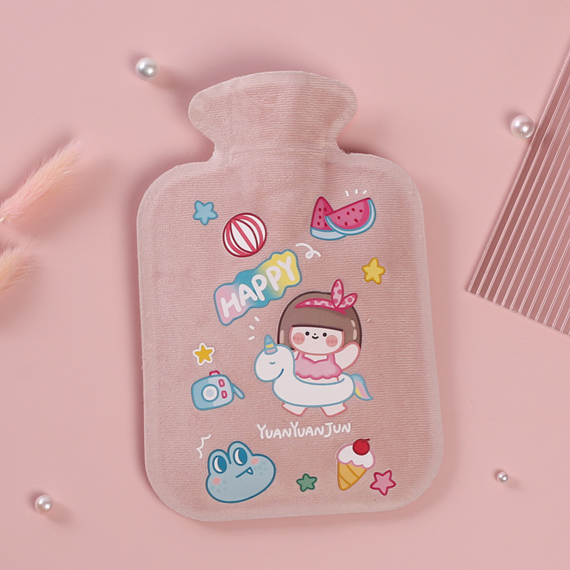 Picture of Customized new short plush hot water bag filled with water hot water bag filled with water hot water bag printed LOGO hand warmer