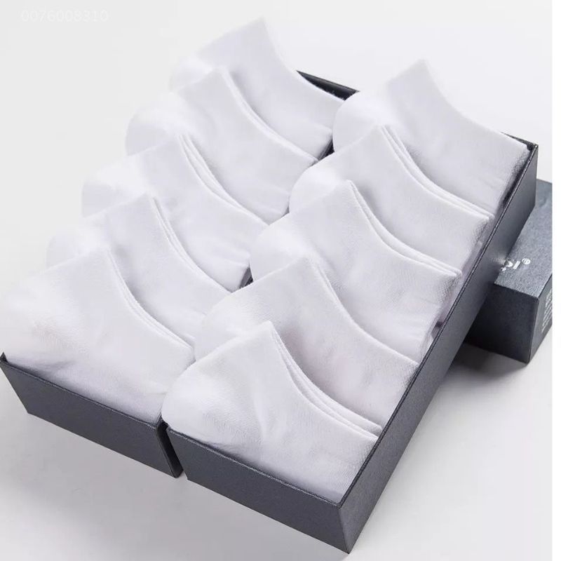 Socks Men's Summer Solid Color Black and White Grey Boat Socks Unisex Low Mouth Breathable Short Socks Low Top Socks