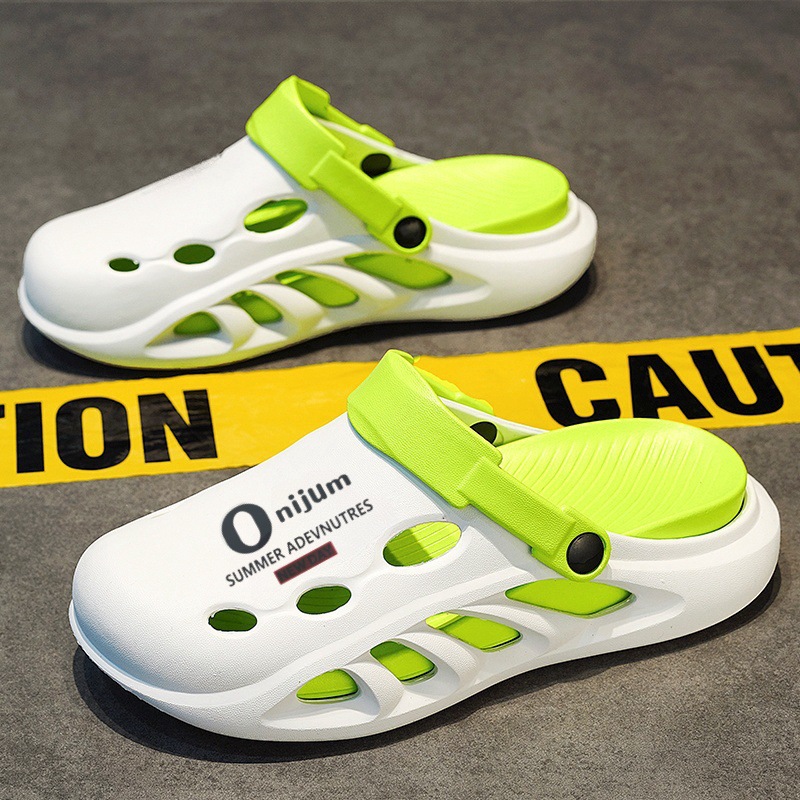 Hole Shoes Men's 2024 Summer New Outfit Driving Dual-purpose Trendy Sandals Men's Outdoor Casual Beach Sandals